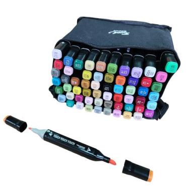 Imagem de 60 Canetinhas Coloridas Com Duas Pontas Diversas Cores Touch - X-CELL