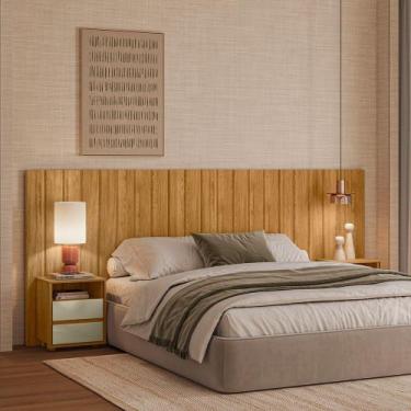 Imagem de Cabeceira Extensível para Cama Solteiro/Casal/Queen/King Ripada 100% M