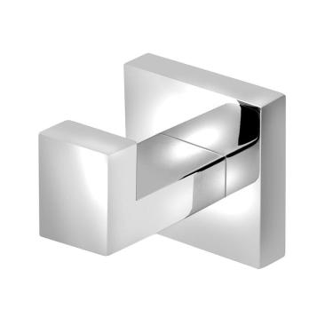 Imagem de Porta Toalha Cabide P/Banheiro Quadrado Luxo Metal Cromado