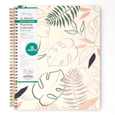 Imagem de Blue Sky Calendário planejador semanal e mensal de 15 meses de 2026, outubro de 2025 a dezembro de 2026, 21,6 cm x 28 cm, capa laminada, encadernação de fio duplo durável, abas laminadas, bolso de