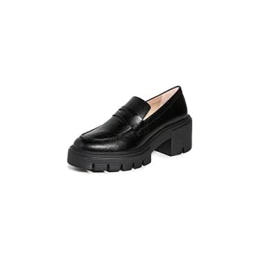 Imagem de Stuart Weitzman Mocassins femininos Soho, Preto, 36 BR