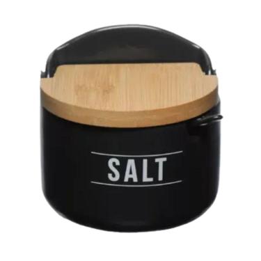 Imagem de Saleiro Cozinha Porcelana Manhattan Hauskraft 300Ml Preto
