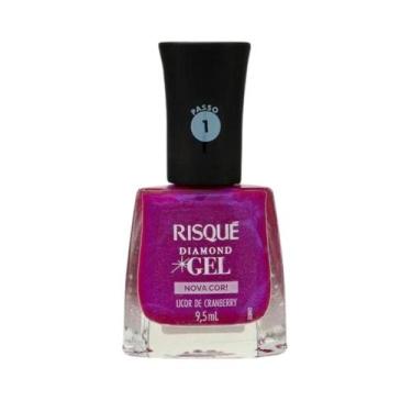 Imagem de Esmalte Metalizado Licor Cranberry Diamond Gel Risque 9,5Ml - Risqué