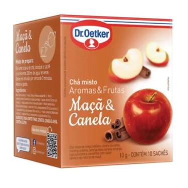 Imagem de Chá Dr. Oetker Aromas & Frutas Sabor Maçã e Canela 10g com 10 Unidades
