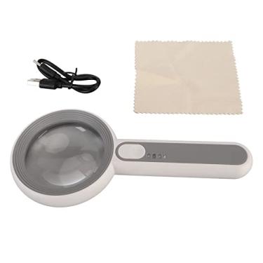 Imagem de Ligação de lupa portátil LED CONTROLE DE TOTO DE VIDRO RECARGELECIDO LIPPERIDADE ILUMINADA PORTÁVEL com 16 luzes LED para leitura