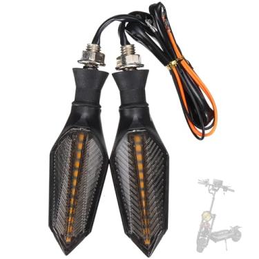 Imagem de Sinais de seta de motocicleta para scooter elétrica Luz de seta LED impermeável para scooter elétrica e bicicleta - Kit de luz indicadora universal 36V-60V, esquerda e direita