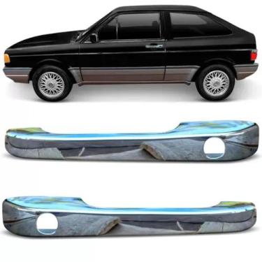 Imagem de Aplique Cromado Maçaneta Gol G1 Quadrado Voyage 1987 a 1994 Saveiro Pa