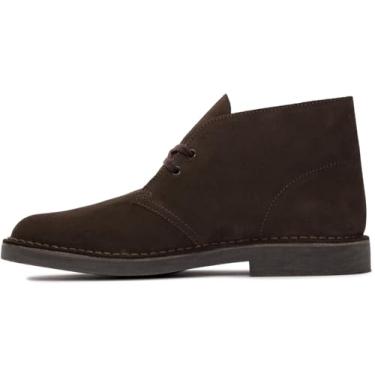Imagem de Clarks Bota Chukka masculina Desert Evo com cadarço no tornozelo, Camurça marrom escuro, 15