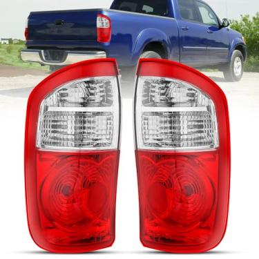 Imagem de Nilight Conjunto de lanterna traseira compatível com Toyota Tundra 2004 2005 2006 4 portas cabine dupla e cabine tripulação luz traseira estilo original substituição do lado do motorista e do
