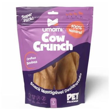 Imagem de Cow Crunch Umami – Petisco para Cachorros com Orelha Bovina Desidratada, Crocante, 100% Natural e Rico em Proteína | Saúde Bucal e Mastigação Prolongada | Contém 6 Orelhas
