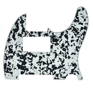 Imagem de Dopro 8 furos Tele Guitar Humbucker Pick Guard para EUA/Mexican FD Telecaster Ágata preta/branca