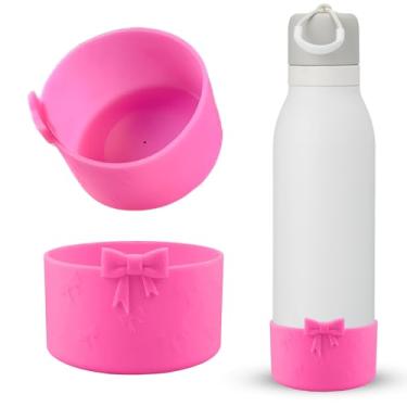 Imagem de 2 peças de bota de silicone compatíveis com garrafa de água Owala FreeSip Twist 680 g, capa protetora antiderrapante e à prova de queda compatível com garrafa de água Owala Free Sip Twist 680 g