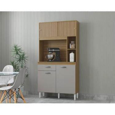 Imagem de Cozinha Duda Armário Compacto Para Cozinha 4 Portas 1 Gaveta - Mobigu,