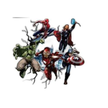 Imagem de Adesivo De Parede Buraco Vingadores Mod03