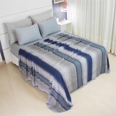 Imagem de Lençol Casal Sem Elástico Malha Estampada 100% Algodão Para Se Cobrir 2,20 x 2,20m Toque Macio, Conforto e Durabilidade Cozzilar (Modelo 9)