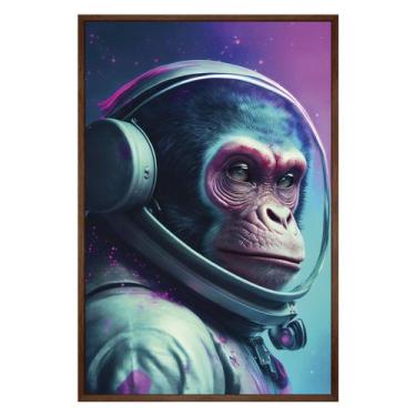 Imagem de Quadro Astronauta Macaco Moldura Cx Alta 100x66cm - Arte na Arte, Mold