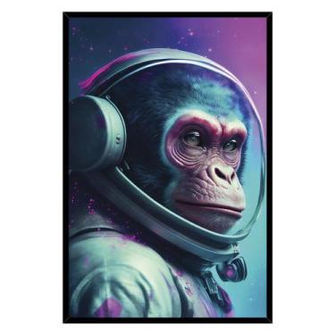 Imagem de Quadro Astronauta Macaco Moldura Cx Alta 100x66cm - Arte na Arte, Mold