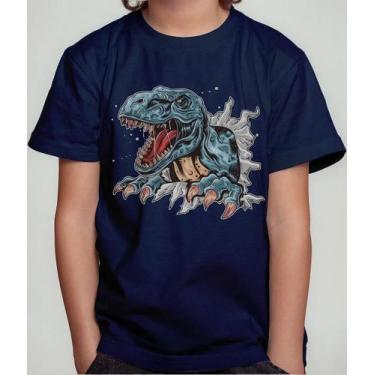 Imagem de Camiseta Camisa Infantil Juvenil Menina Menino Desenho Dinossauro Md1 