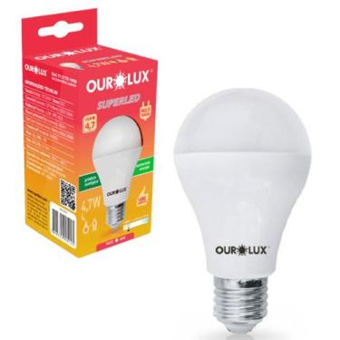 Imagem de Kit 10 Lampada Super Led Bulbo 4.7w 3000K Luz Amarela Bivolt - Ourolux