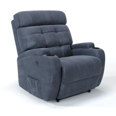 Imagem de Poltrona Do Papai Reclinável Elétrica Com Massagem Em Tecido Suede