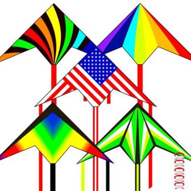 Imagem de Pacote com 5 Kite Ynanimery Delta Multicolor para crianças e adultos