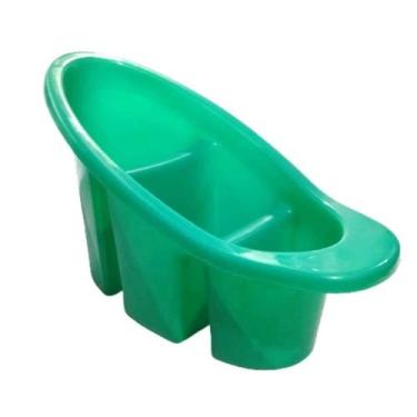 Imagem de Porta Talher Escorredor Secador Plástico Oval 3 Divisórias - ERCAPLAST