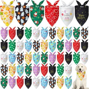 Imagem de Bandanas Holiday Dog Weewooday, 50 unidades para pequenas, médias e gr