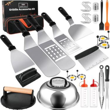 Imagem de Kit de Accesorios para Parrilla YMHB 30 Piezas en Acero Inoxidable par