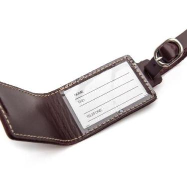 Imagem de Identificador de Mala Couro Legítimo Intercâmbio e Viagem - Bertoni, P