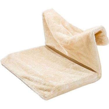 Imagem de zxb-shop Cama para animais de estimação, camas quentes de lã, rede para berço de cesta, mantém o animal de estimação aquecido, fácil de instalar