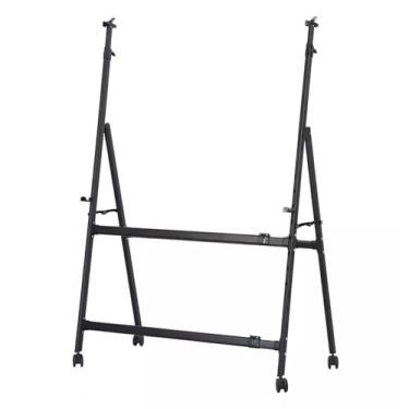 Imagem de CUTPOIY Suporte de quadro branco móvel dobrável, suporte de metal ajustável para quadro branco grande, quadro-negro, quadro apagável a seco, prancheta de desenho, preto