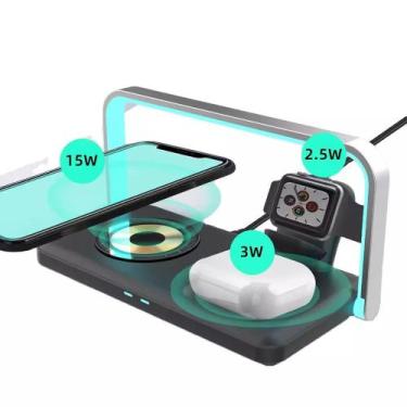 Imagem de Estação de Carregamento com Luz Noturna Tomate MTG-155 - Carregador US