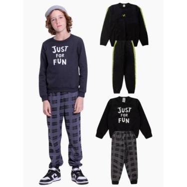 Imagem de Kit 2 Conjuntos Infantil Preto Menino Inverno - Vida Costeira Oficial,