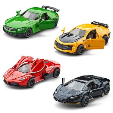 Imagem de Conjunto de carros de brinquedo KIDAMI Racing em metal fundido com por