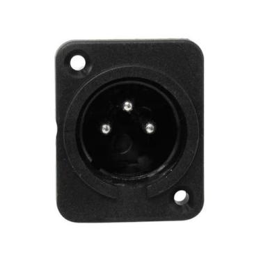 Imagem de Kit 2 Soquete Conector Canon Painel Macho Jc3p 3 Pinos Mxt - Transtel