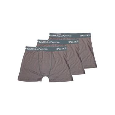 Imagem de Kit com 3 Cuecas Boxer Red Nose 320, Cinza, G
