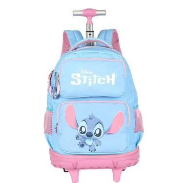Imagem de Mochila de Rodinhas Com Alça Luxcel Stitch Baby Azul