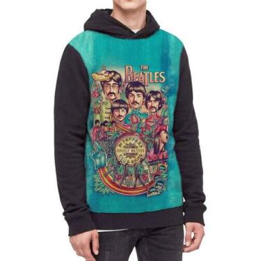 Imagem de Moletom Com Capuz The Beatles Banda Rock Ref:142 - smoke, Preto, GG
