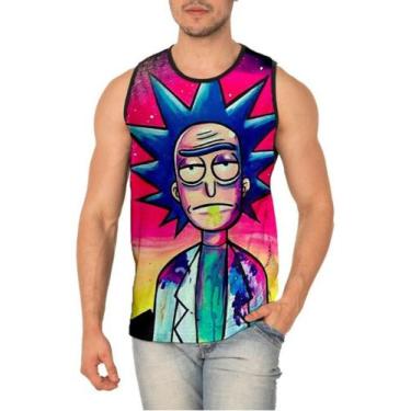 Imagem de Camiseta Regata  Rick And Morty Rick Bebado Ref:47 - smoke, Preto, M