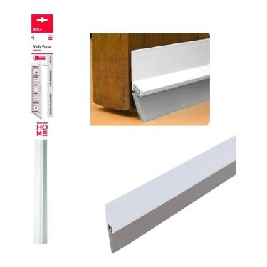 Imagem de Veda Porta Com Adesivo 3m 90cm Rodo Silicone Branco Stamaco