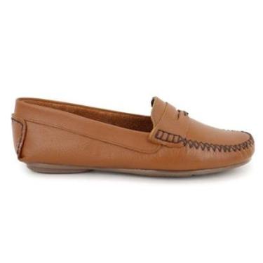 Imagem de Mocassim Feminino Couro legitimo Confortavel 450 Marrom Whiski-Feminino