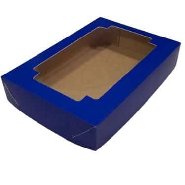 Imagem de 10 Caixa Com Visor de Acetato 22 x 15 x 4 ou 22 x 15 x 6 (10,VISOR 22 X 15 X 4 AZUL)