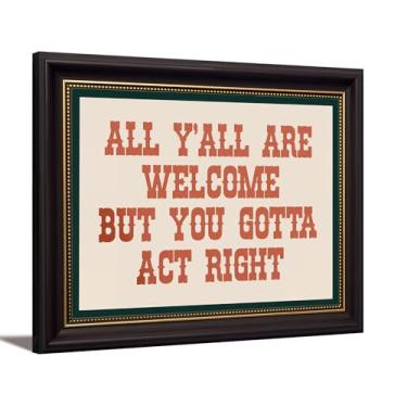 Imagem de Arte de parede em tela Boho Cowgirl emoldurada marrom escuro minimalista decoração de parede ocidental imagem vintage estilo eclético impressão de pôster para sala de estar, quarto e decoração de casa