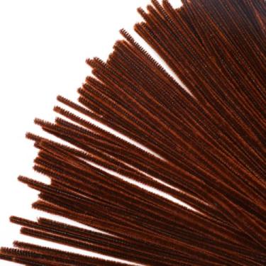 Imagem de Limpadores de cachimbo marrom escuro, 100 peças, limpadores de cachimbo para artesanato, hastes de chenille para projetos de decoração DIY, LCS.