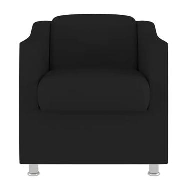 Imagem de Poltrona Bia Decorativa Reforçada Recepção Clinica Salão Sala De Estar Suede