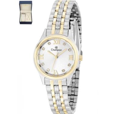 Imagem de Relógio Champion Feminino Misto Fundo Branco  + Semi Joia QTZ