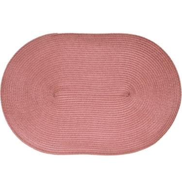 Imagem de Kit 10 Americano Requinte Liso Para Mesa Oval 30x45cm Rosê