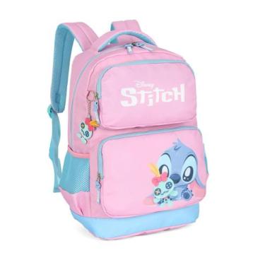 Imagem de Mochila costas escolar infantil stitch ms50041sc luxcel, ROSA