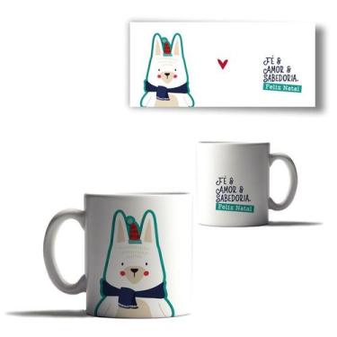 Imagem de Caneca Porcelana Feliz Natal Ursinho Natal Mensagem Amor 1 - Enjoy Sho