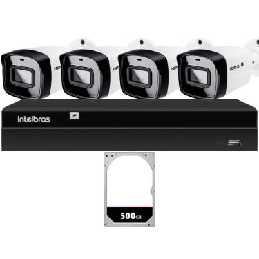 Imagem de Kit 4 Câmeras IP Vipc 1230B Intelbras NVD 1404P HD 500GB